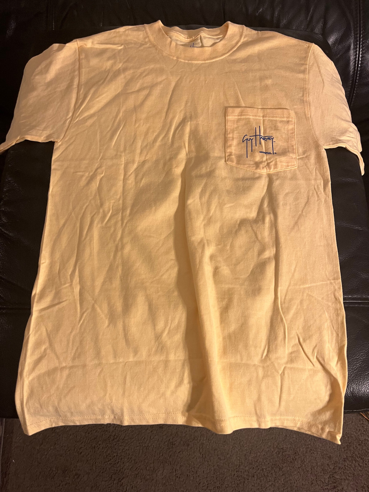 Guy Harvey T shirt new w tags S fishing brand yellow tuna ocean fish school