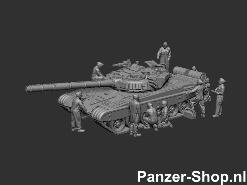 PANZER-SHOP.NL 10x NVA Figuren, Mechaniker Soldaten & Werkkaste, DDR, Spur H0, 1:87, Unbemalt