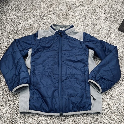 REI Co-op Boys Lightweight Hubrid Puffer Jacket Blue Removable Sleeves S(8)