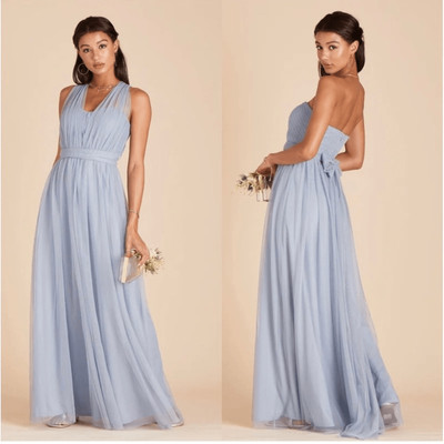 NWT Birdy Grey Dress CHRISTINA CONVERTIBLE DRESS Dusty Blue Formal Gown 2XL