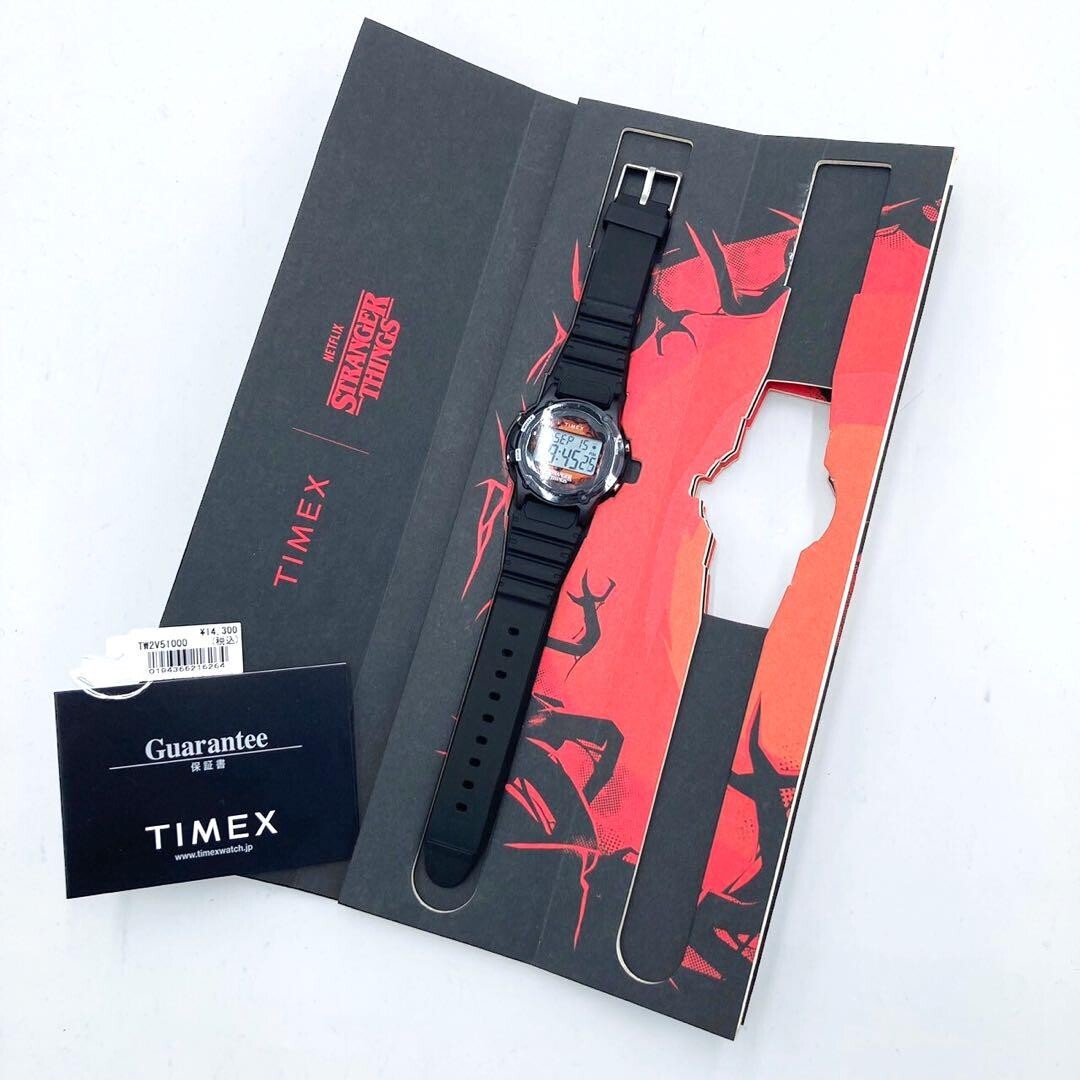 Timex Atlantis x Stranger Things Watch Limited Resin Strap Black