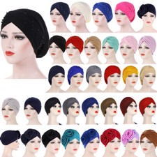 Muslim Women Hair Loss Chemo Caps Turban Hijab Bonnet Head Wrap Beanie Hat Cover