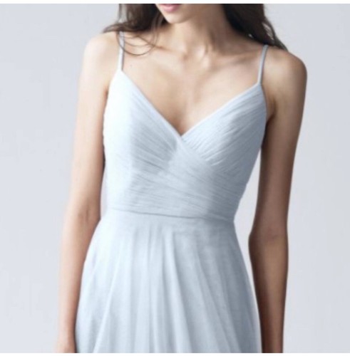 Jenny Yoo Brielle Ciel Whisper Blue Tulle Formal Bridesmaid Dress Size 10 - Picture 1 of 9