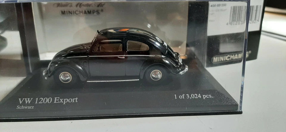 VW Volkswagen 1200 Export Maggiolino Beetle Kafer 1/43 Minichamps - Immagine 2 di 4