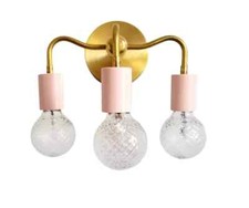 1950's 3 Cone Curved Wall Sconce Mid Century Lamp Light Scon Fixture Living Idea