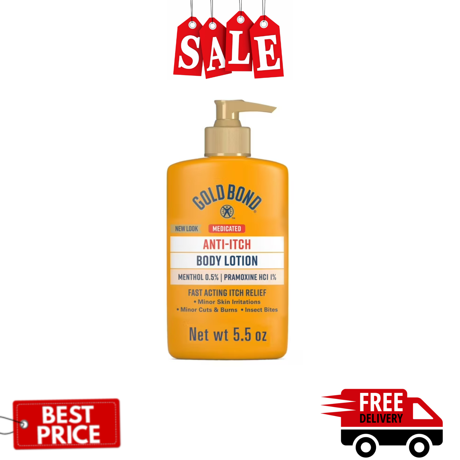 Gold Bond Medicated Anti-Itch Lotion for Fast Relief 5.5 oz