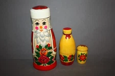 VINTAGE SANTA CLAUS CHRISTMAS MATRYOSHKA RUSSIAN NESTING DOLL