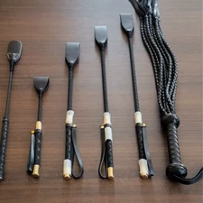 BDSM Riding Crop Horse Whip Flogger Spanking Ass PU Leather Paddle Roleplay Toys