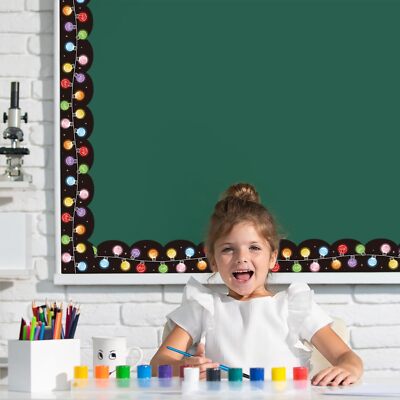 All Are Welcome Bulletin Board Border - Skin Tone Hands Diversity Trim, 32.8 Feet