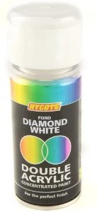 Double Acrylic Hycote Ford Paint Diamond White 150ml XDFD601