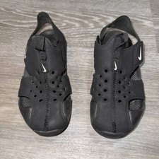 Nike Sunray 11 11c Protect Boys Black Sandal 943826-001 Summer Beach Water
