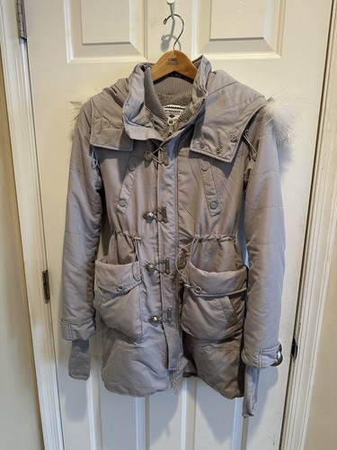 SLY Military Buckle Steel Parka Gray Japanese Size 1 Vintage Jacket Fur Hood