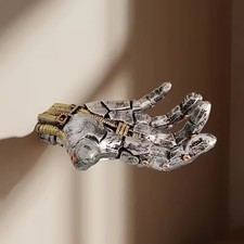 Hand Sculpture Resin Arty Deco Wall Mount Ball Display Holder Robot Hand, Rugby