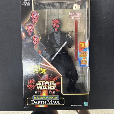Star Wars Episode 1 Electronic Talking DARTH MAUL 12'' Figure w/ Lightsaber