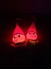 Lot Of 2 1984 Hasbro Preschool Green Gloworm Glow Worm Vintage - WORKING GREAT -