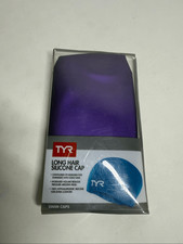TYR Sport Long Hair Wrinkle- Silicone Swim Cap Purple