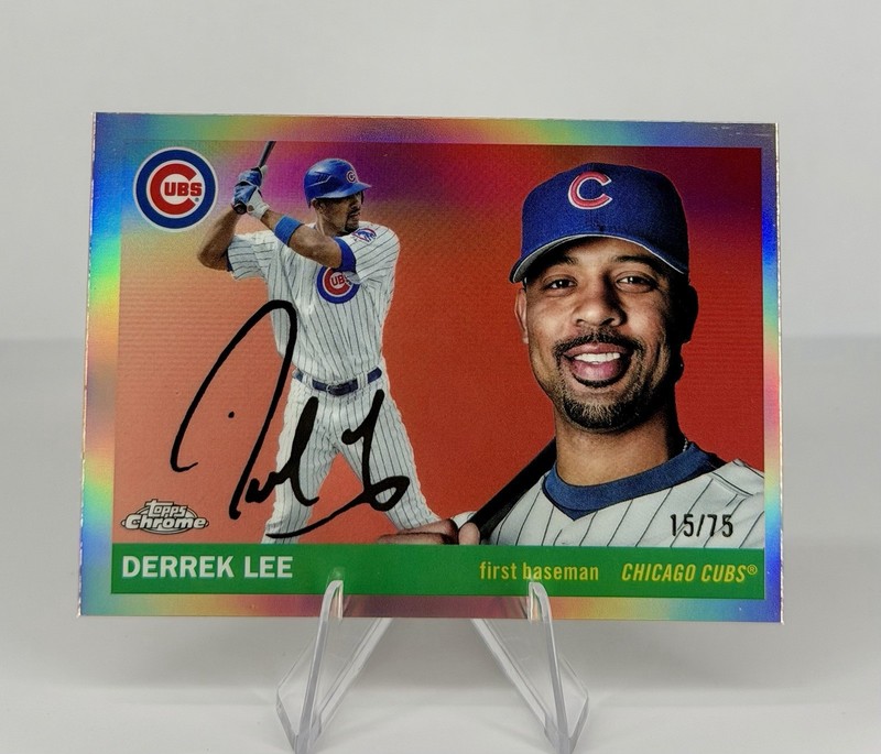 2025 Topps Chrome Platinum Anniversary Derrek Lee Refractor #424 Chicago CUBS