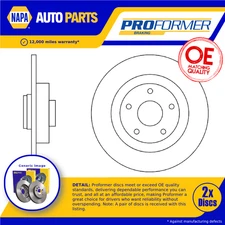 2x Brake Discs Pair Solid fits RENAULT LAGUNA Mk3 1.6 Rear 07 to 15 300mm Set