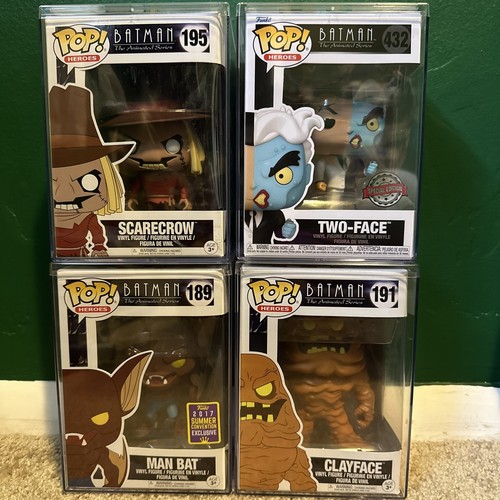 FUNKO POP! DC COMICS BATMAN ANIMATED SERIES 2 face CLAY F Scare C and MAN BAT