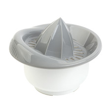 Zitronen-Zitrus-Saft-Hand-Presse Beh&auml;lter Durchmesser: 15 cm Kunststoff grau