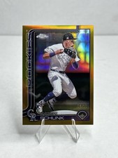 2025 Topps Chrome #238 Aaron Schunk Gold Refractors #/50