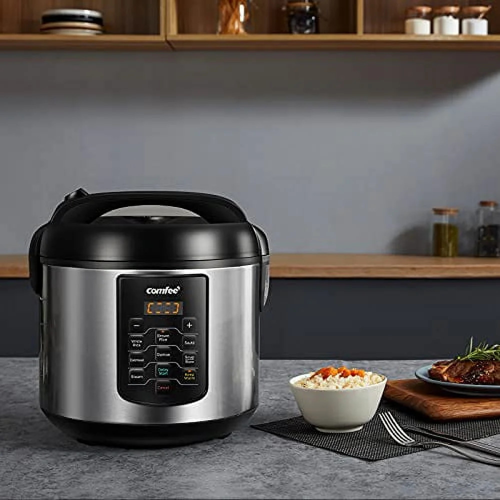 New 10 Cup Rice Cooker 5.2QT Digital Multi-Cooker Steamer 8 Programs