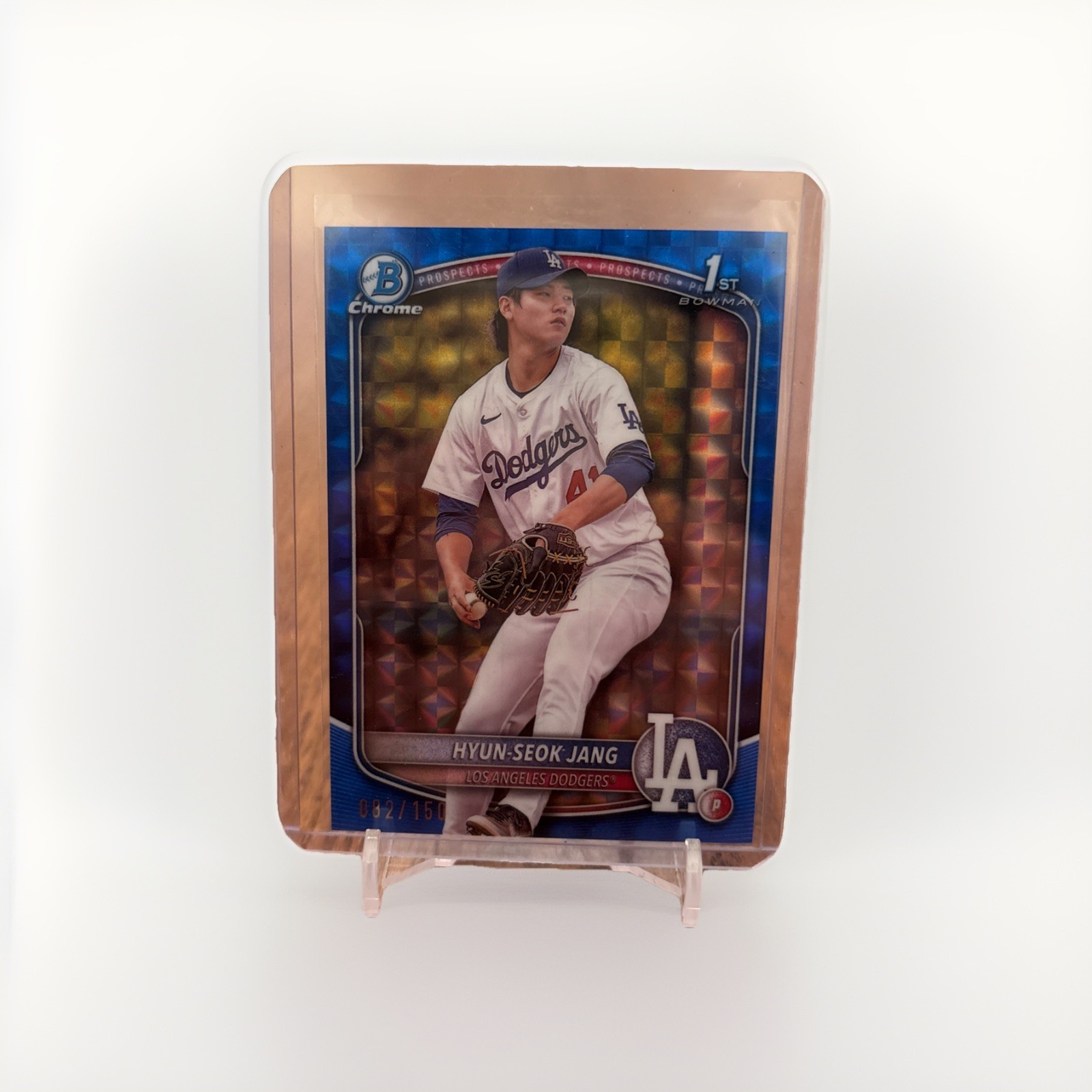 HYUN-SEOK JANG 2025 BOWMAN CHROME 1ST BLUE GEOMETRIC 082/150 Q4427