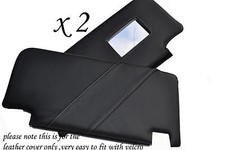 GREY STITCH FITS HONDA CIVIC & CIVIC TYPE R 96-00 2X SUN VISORS LEATHER COVERS