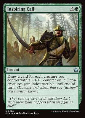 4 x Inspiring Call - Foundations - NM-Mint - MTG