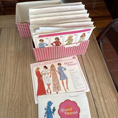 24 Vtg Sewing Box Patterns wHow To Books Crafts By Creative Patterns 70 s Create