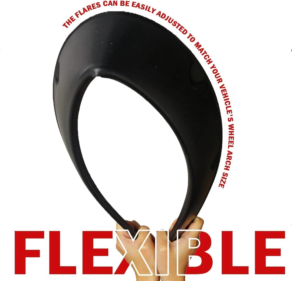 4 Pezzi Passaruota Auto Universali,80Cm Allargamento Parafanghi per Auto,Sopracc - Immagine 3 di 4