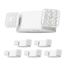 Uimoso 6 Pack Emergency Led Lights With Battery Backup For Commercial Use