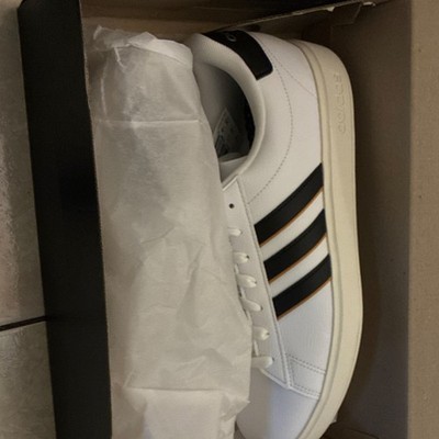 adidas Grand Court 2.0 Men's White Black Low Top Sneakers Tennis JH9305