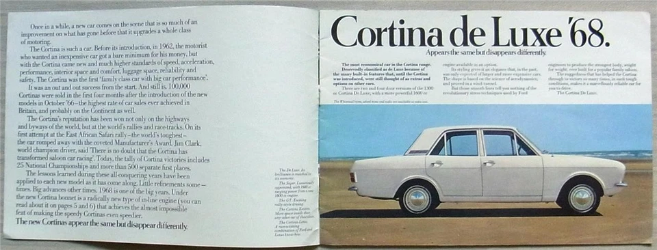 FORD CORTINA RANGE Inc LOTUS GT Super Sales Brochure 1967 #304909/CD189/676/200M - Image 2 of 4