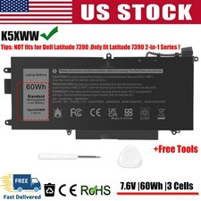   K5XWW Battery For Dell Latitude 5289 7389 7390 2-in-1 71TG4 X49C1 N18GG P29S001