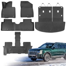 Floor Mats for Hyundai Palisade 2026 7/8 Seat Gas Only , All Weather TPE Rub...