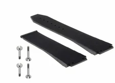 25MM RUBBER STRAP BAND DEPLOYMENT CLASP FOR HUBLOT H BIG BANG BLACK + 4 SCREW