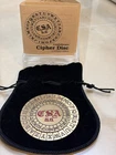 Solid Brass Cipher Disc Replica Confederate Army Civil War Era