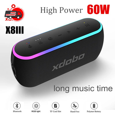 XDOBO X8 III Bluetooth Speaker 60W Wireless Subwoofer IPX7 Waterproof 6600mAh