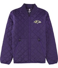 G-III Sports Mens Baltimore Ravens Quilted Jacket, Purple, Large