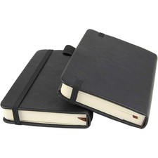  2-Pack Pocket Notebook 3.5" x 5.5", Small Hardcover Journal with Pen Holder,
