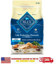 Blue Buffalo Life Protection Senior Dry Dog Food, Chicken  Rice Recipe, 34-lb