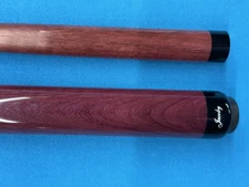 JACOBY CUSTOM POOL CUE 12.5MM 29"PURPLE HEART SHAFT  PURPLE HEART BUTT RADIAL