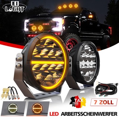 E-Zulassung 7 Zoll Rund LED Arbeitsscheinwerfer zusatzscheinwerfer 12V Auto SUV