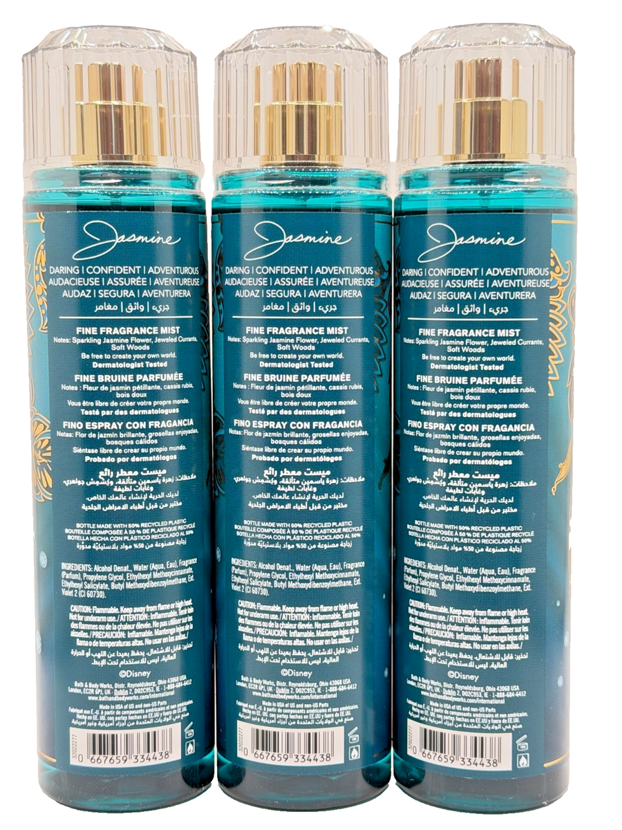 NEW Bath & Body Works Lot of 3 Disney Princess Jasmine Fragrance
