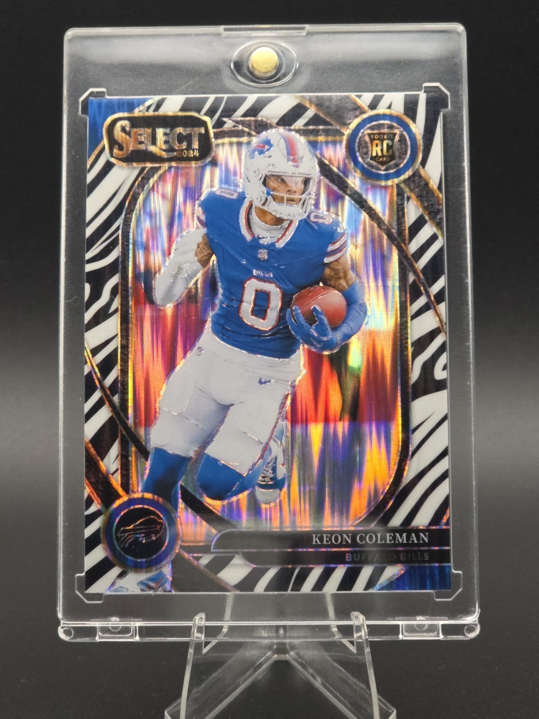 2024 Panini Select Club Level Keon Coleman #280 Zebra Prizm (RC) SSP 💥CASE HIT
