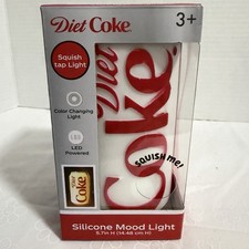 Diet Coke LED Light Up Squishy Silicone Mood Light NIB