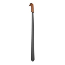 Shoe Horn 27.6" Metal Leather Long Handle Shoe Helper Shoehorns, Brown Black