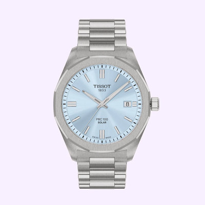 BRAND NEW TISSOT PRC 100 Solar Ice Blue Dial Men's Watch T151.422.11.351.00