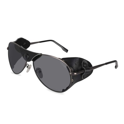 Polarized sunglasses with side shields cowhide Shield wind proof sunshade For...